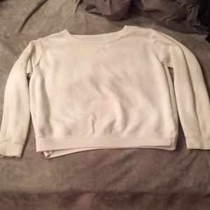 white sweat shirt